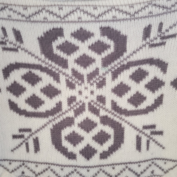 GENUINE Kids OSHKOSH White & Gray Knit poncho 5T - Picture 4 of 9